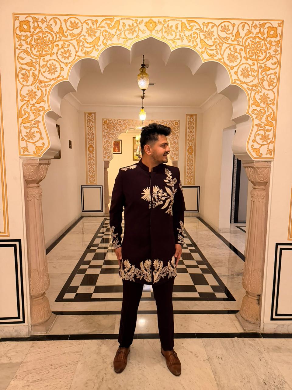 Hand-Embroidered Jodhpuri Suit for Men
