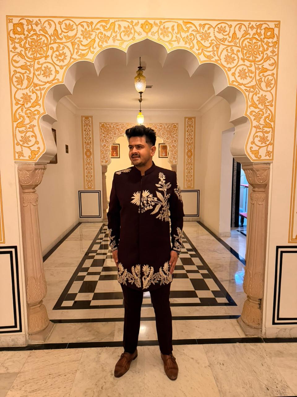 Hand-Embroidered Jodhpuri Suit for Men