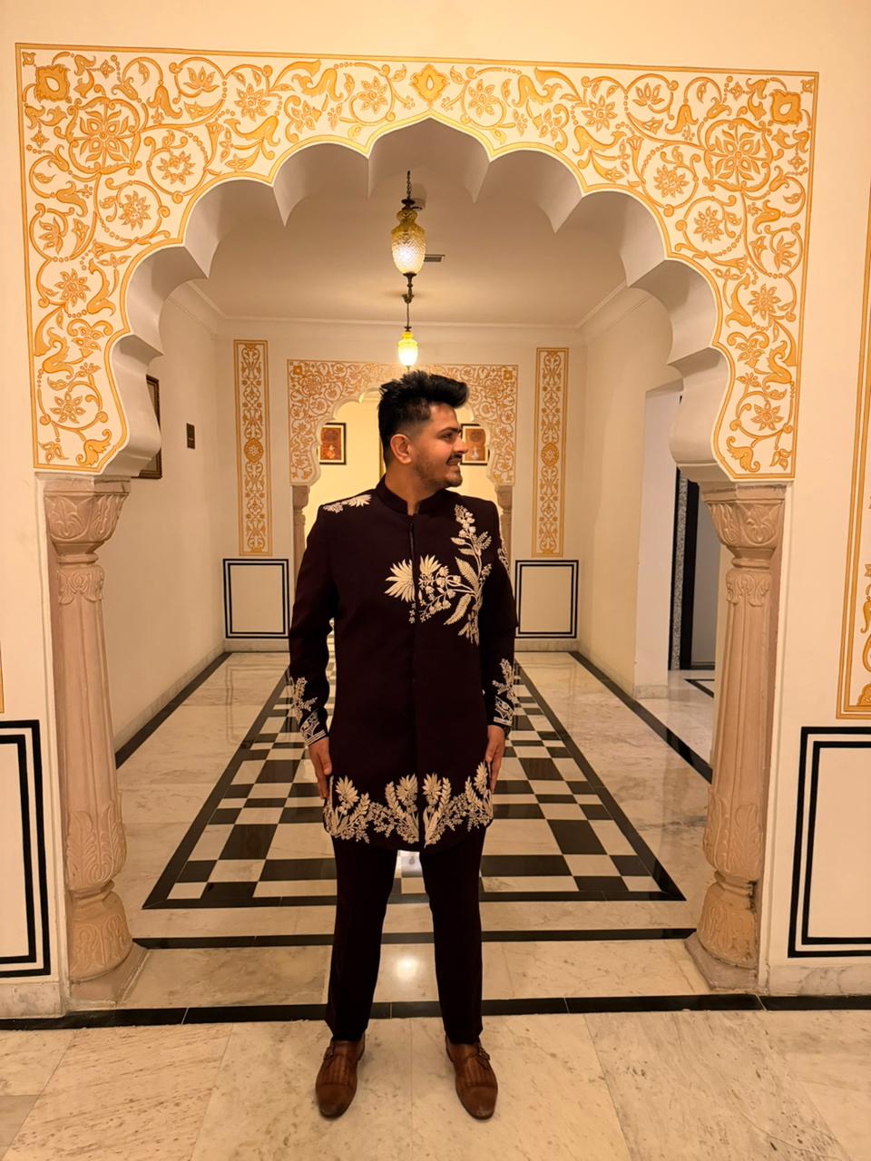 Hand-Embroidered Jodhpuri Suit for Men