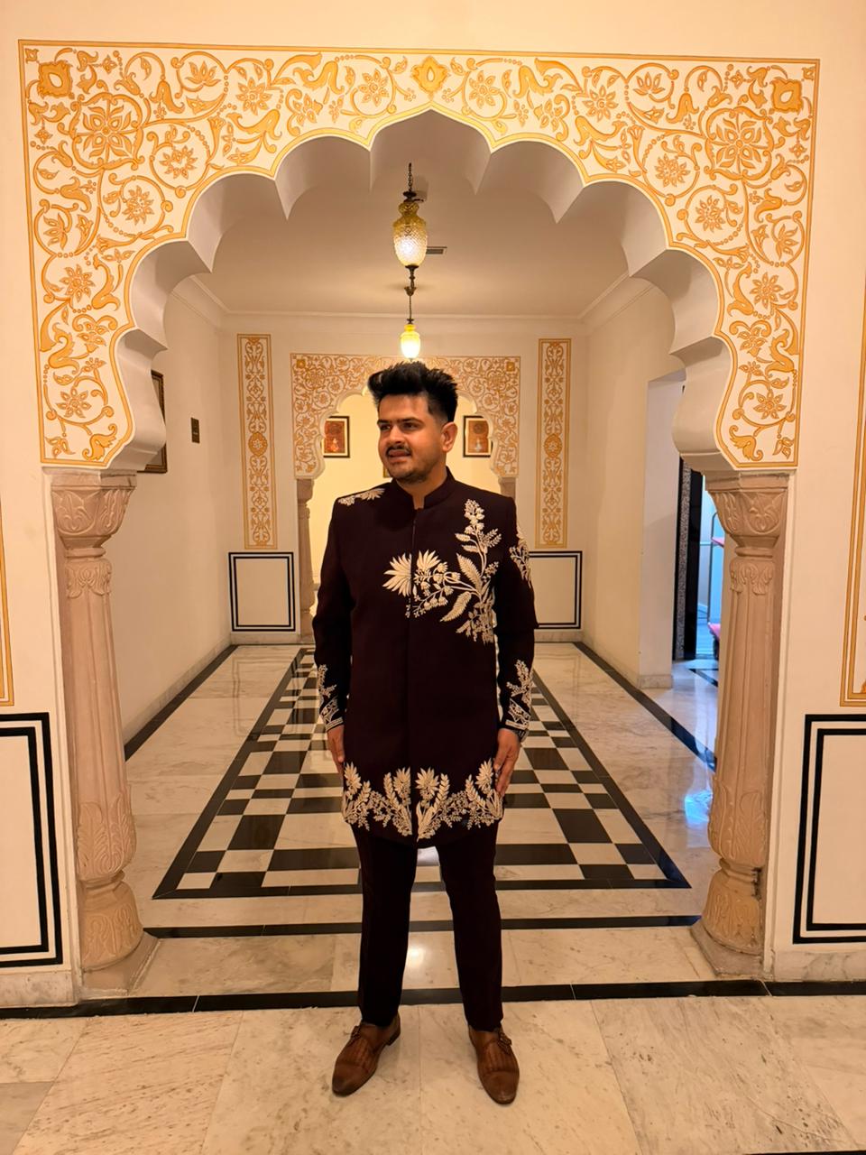 Hand-Embroidered Jodhpuri Suit for Men