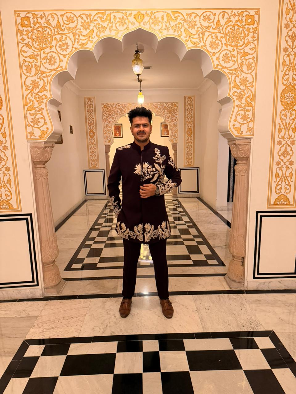 Hand-Embroidered Jodhpuri Suit for Men