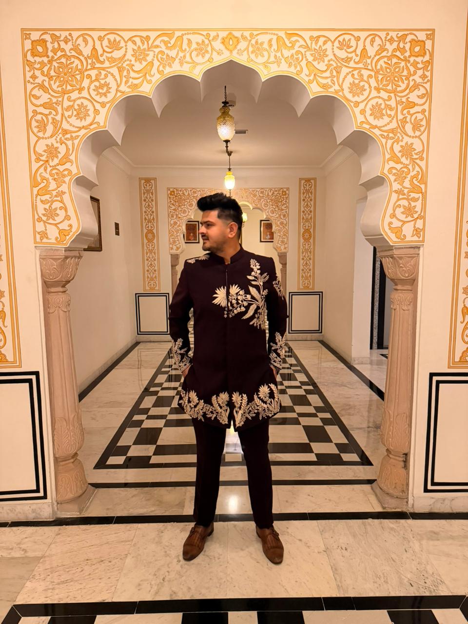 Hand-Embroidered Jodhpuri Suit for Men