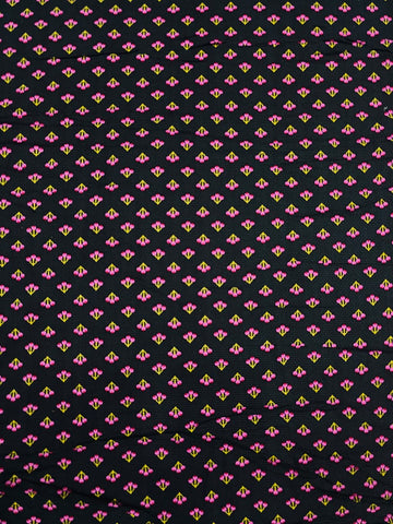 Elegant Black Pure Cotton Fabric | Lakhina Couture