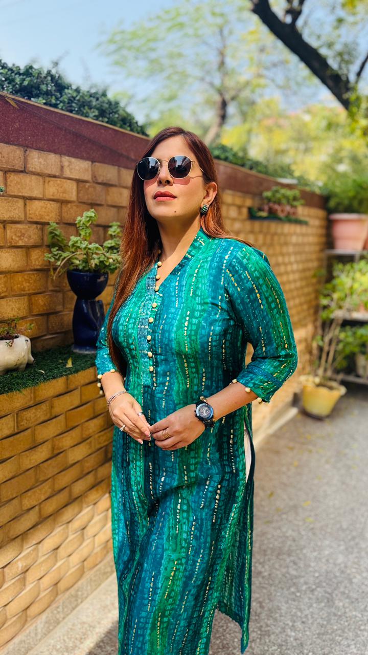 Turquoise Waters Kurti