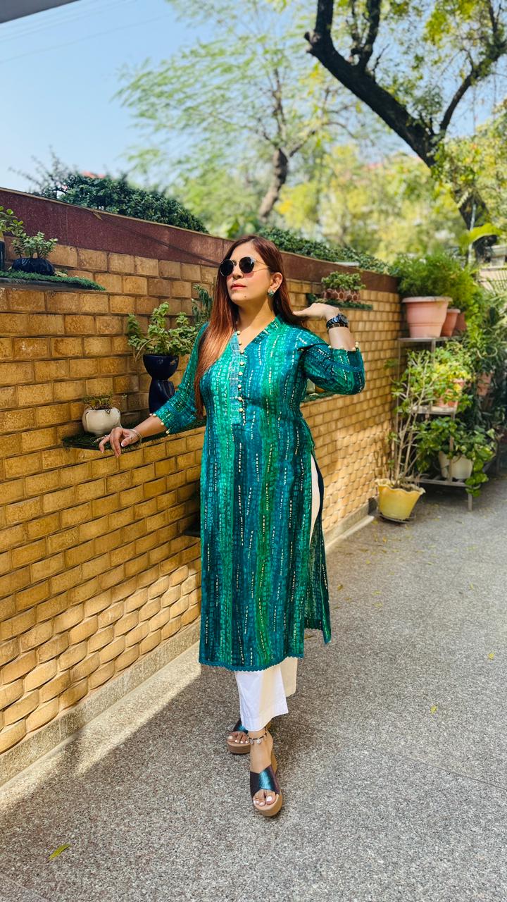 Turquoise Waters Kurti