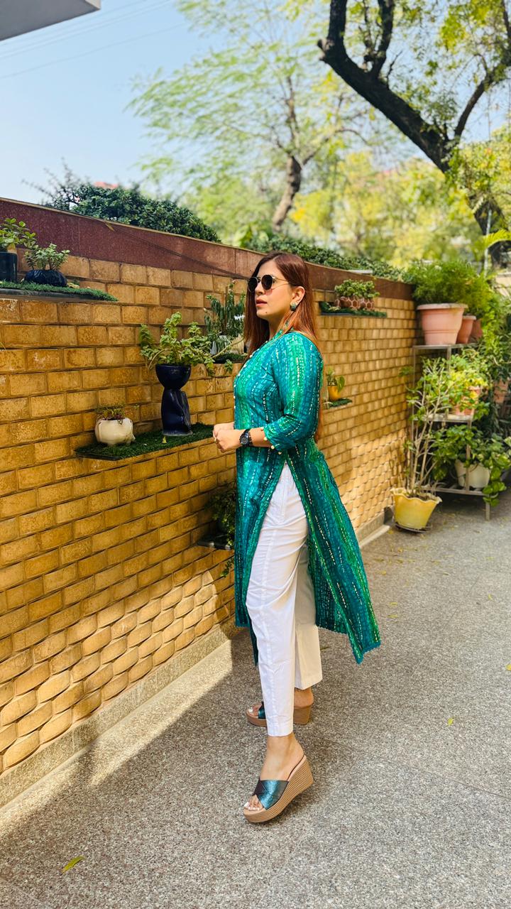 Turquoise Waters Kurti