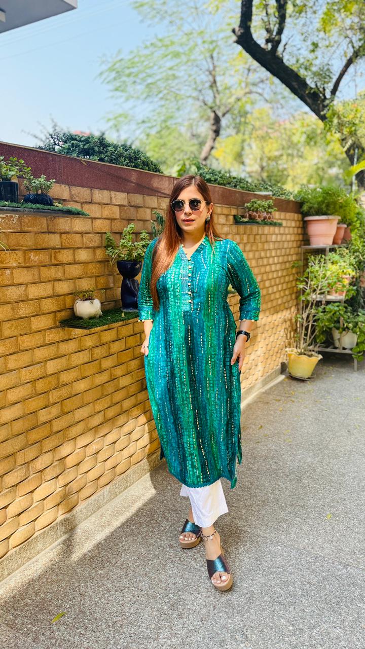 Turquoise Waters Kurti