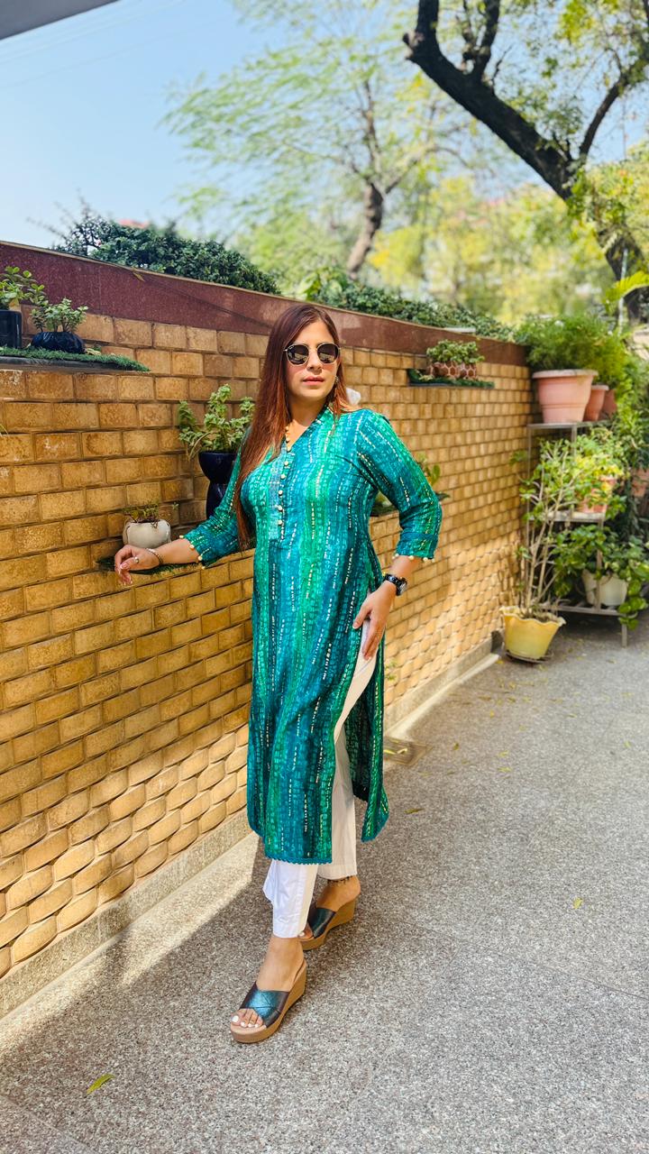 Turquoise Waters Kurti