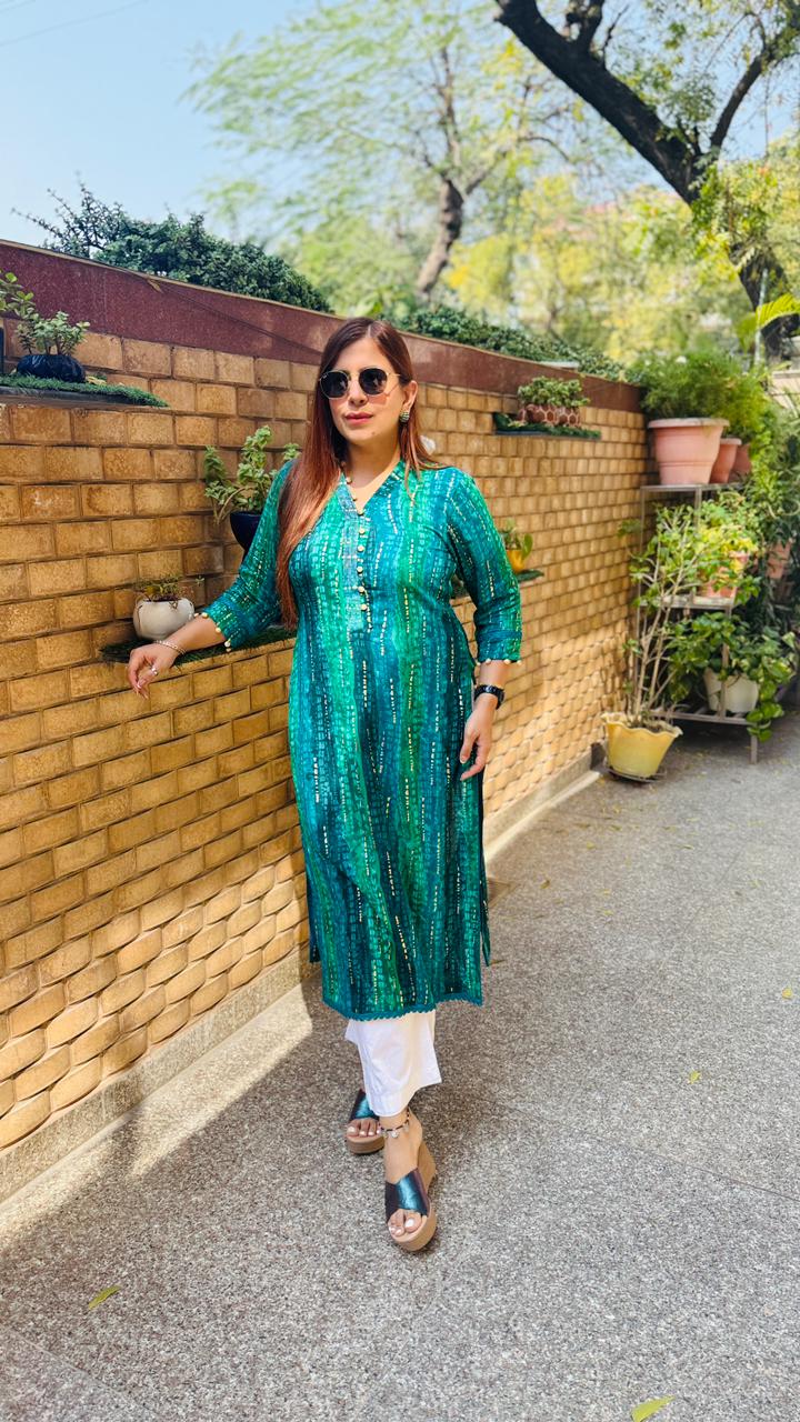 Turquoise Waters Kurti