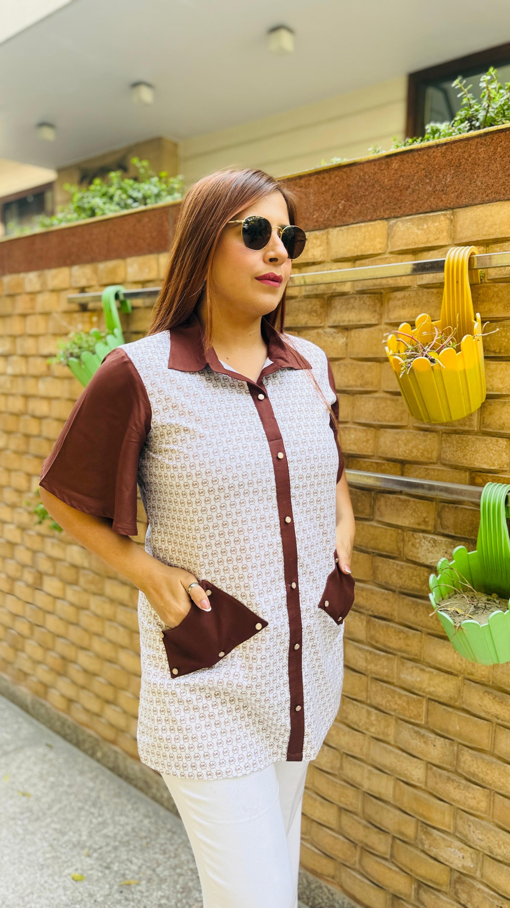 Milk Chocolate Shirt | Lakhina Couture - Look 3
