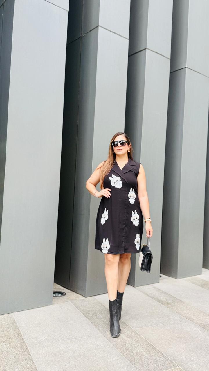 black ruffle dress Lucy Black Strappy Mini Dress With Ruffle Trim Club L London