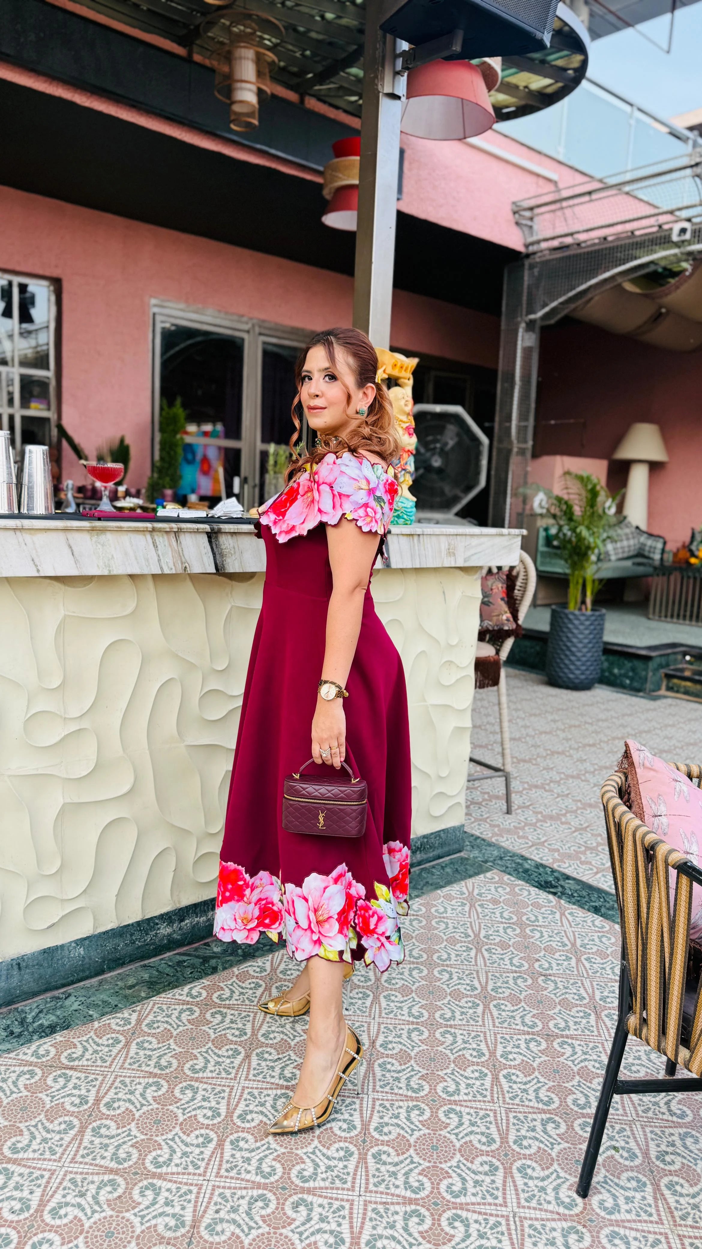 Cherry Martini Midi Dress