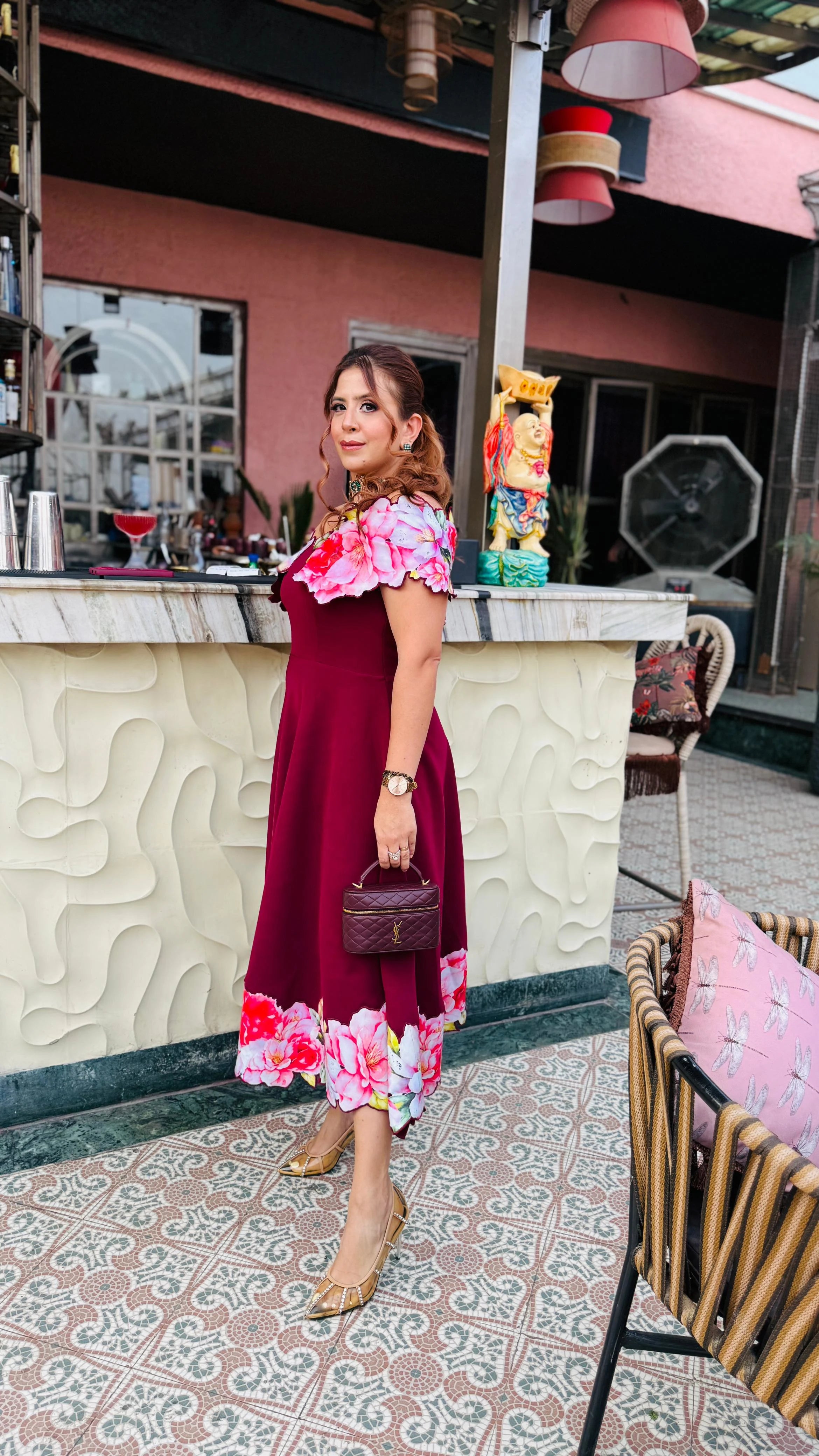 Cherry Martini Midi Dress