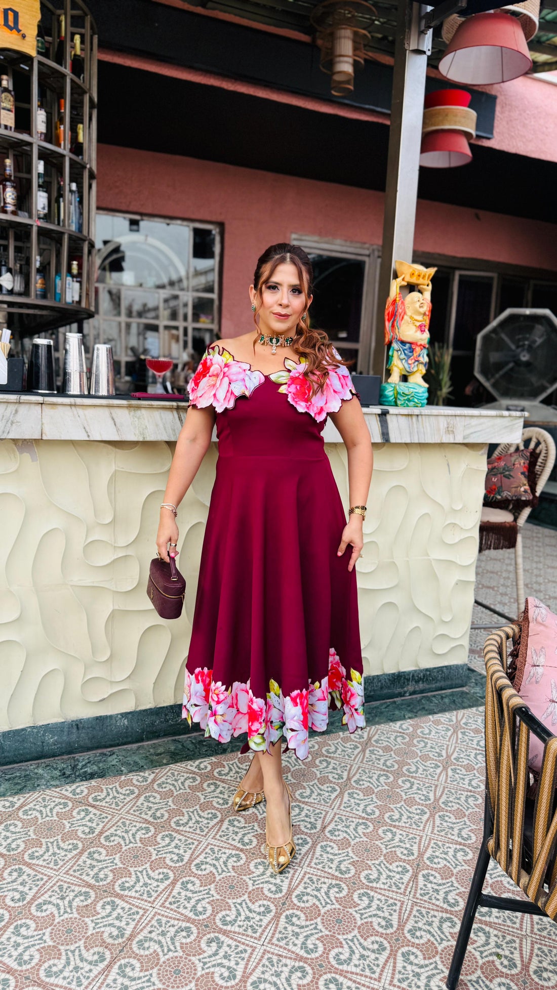 Cherry Martini Midi Dress