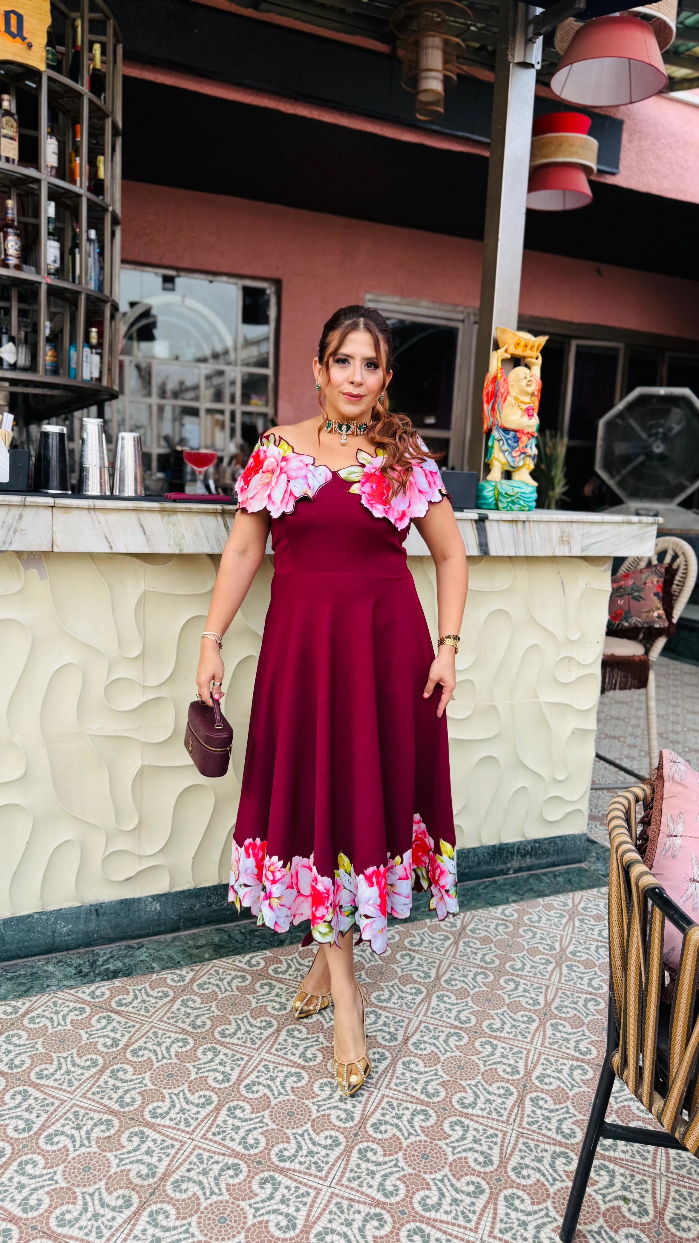 Cherry Martini Midi Dress