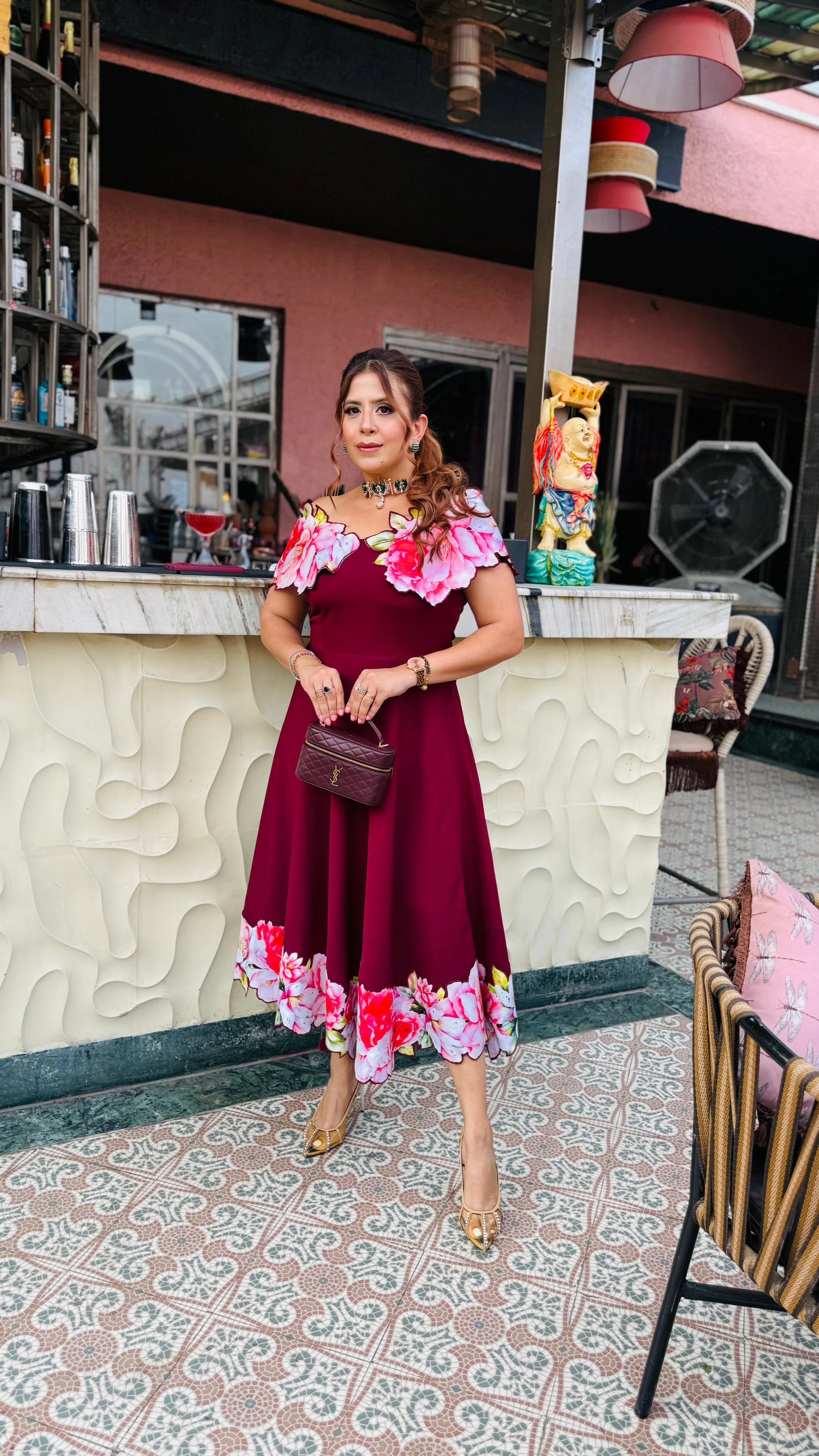 Cherry Martini Midi Dress