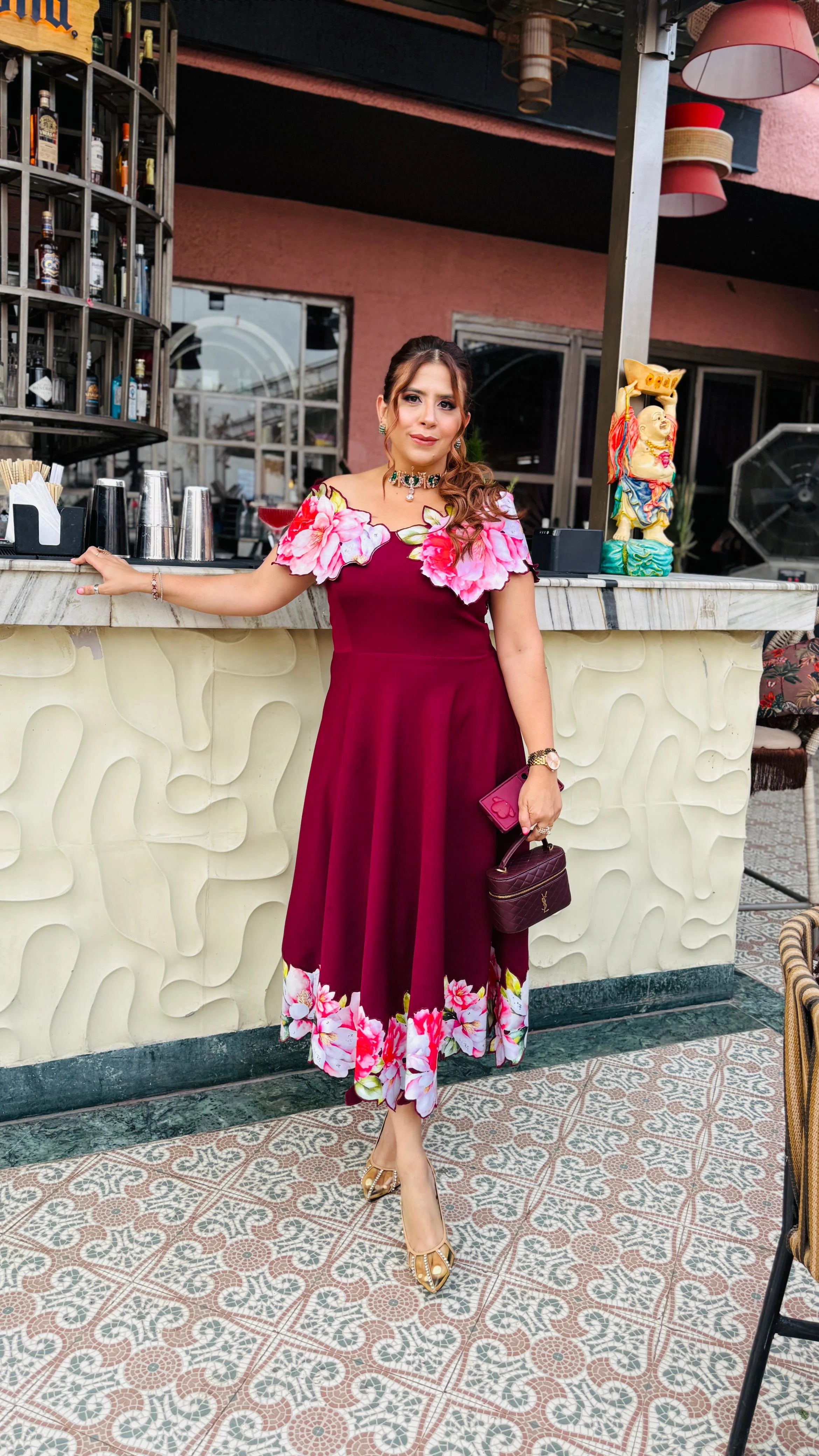 Cherry Martini Midi Dress