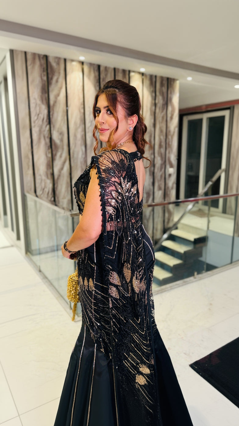 Black Sufi Saree | Lakhina Couture - Look 2