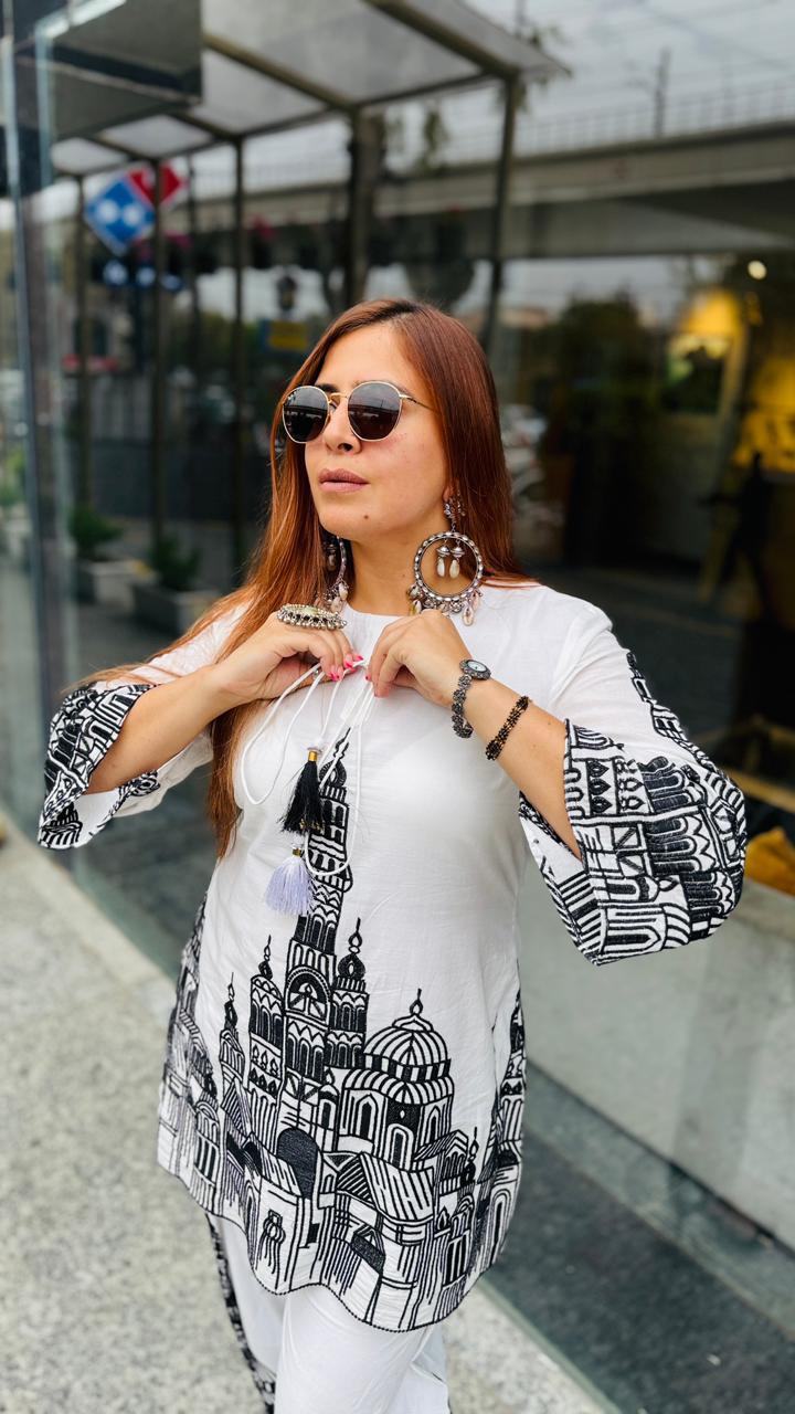 Monochrome Magic Farshi Co-Ord Set