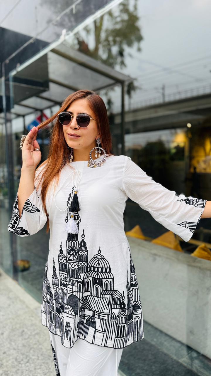 Monochrome Magic Farshi Co-Ord Set