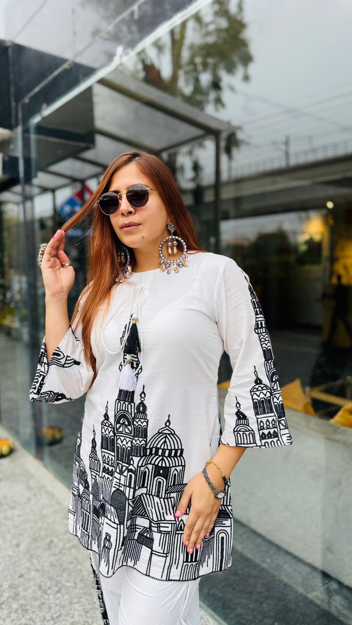 Monochrome Magic Farshi Co-Ord Set