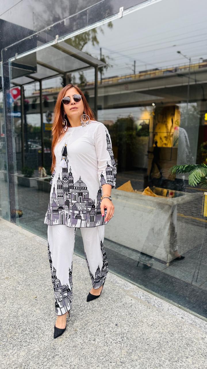 Monochrome Magic Farshi Co-Ord Set