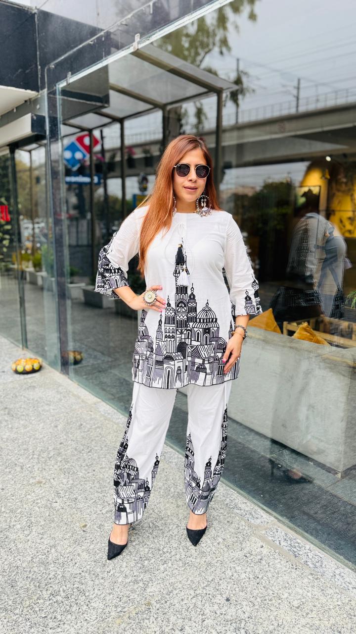 Monochrome Magic Farshi Co-Ord Set