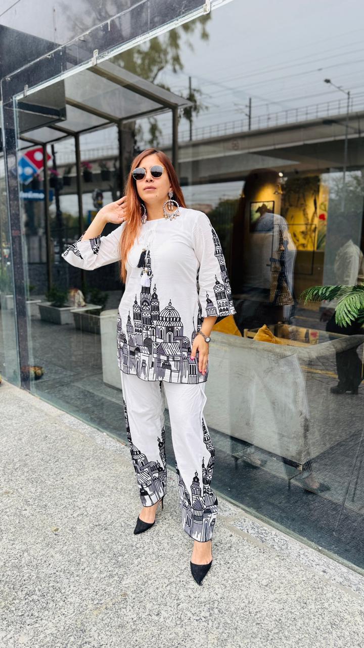 Monochrome Magic Farshi Co-Ord Set