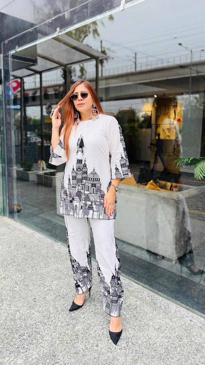 Monochrome Magic Farshi Co-Ord Set