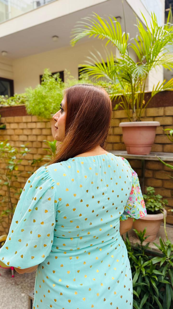 Mint party maxi dress