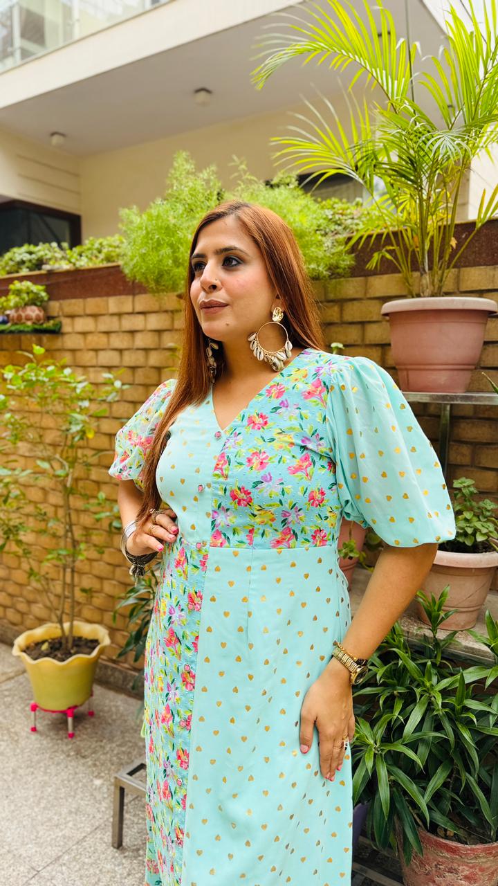 Mint party maxi dress