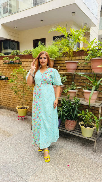 Mint party maxi dress