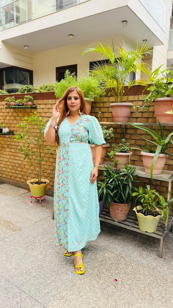 Mint party maxi dress