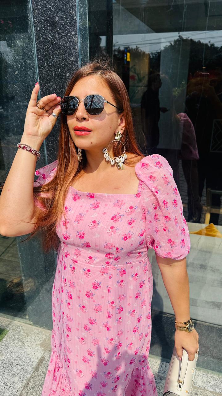 Pink Paradise Midi Dress