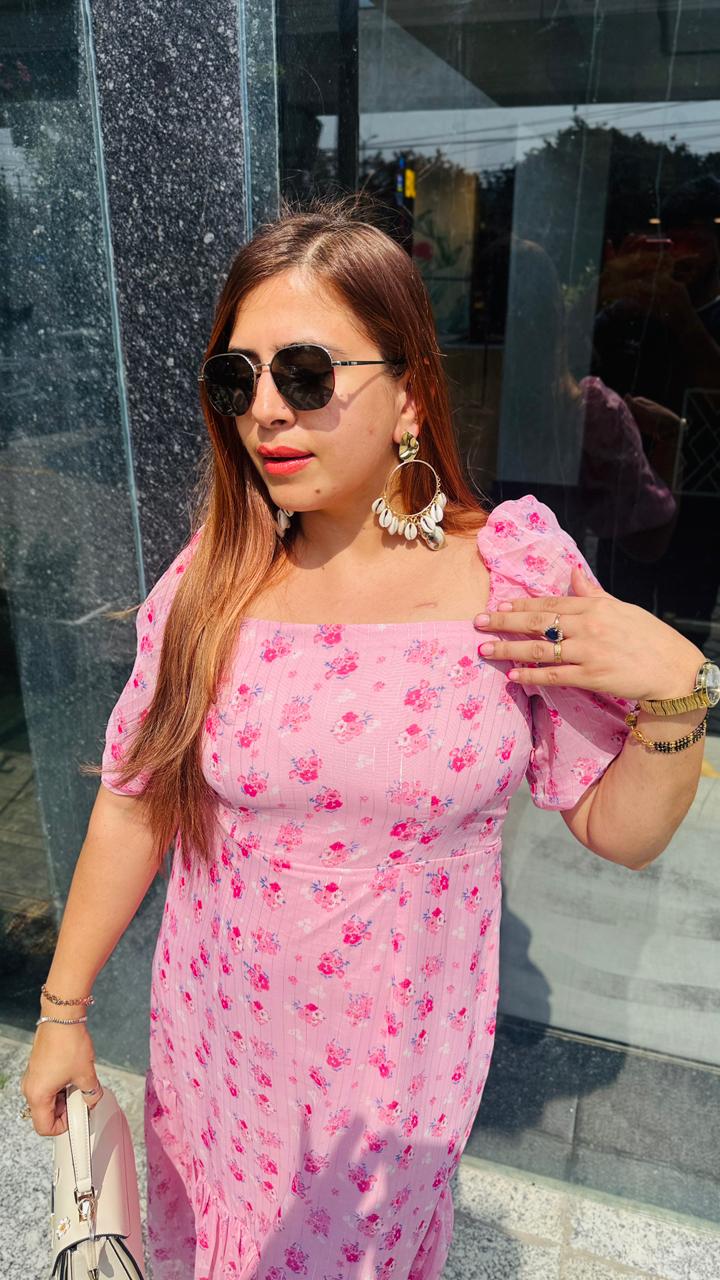 Pink Paradise Midi Dress