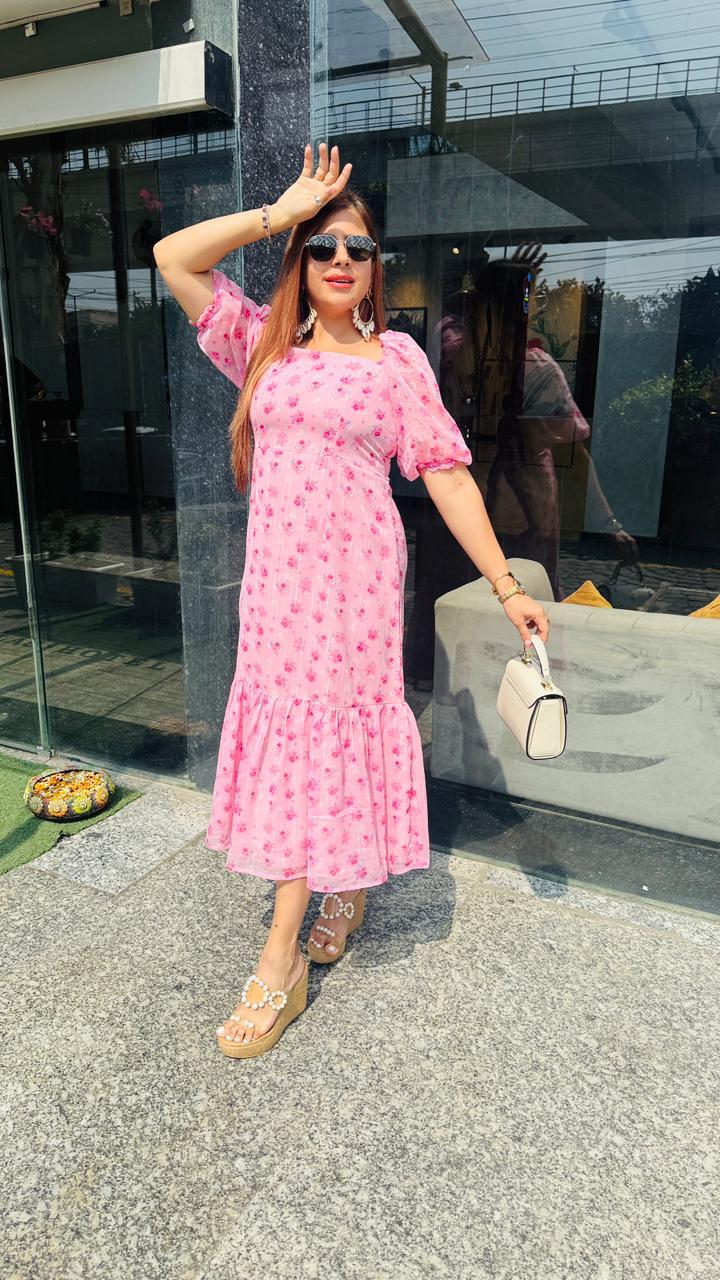 Pink Paradise Midi Dress