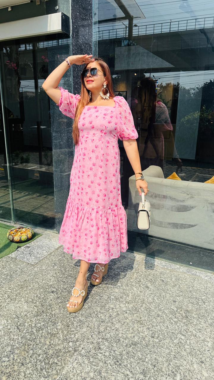 Pink Paradise Midi Dress