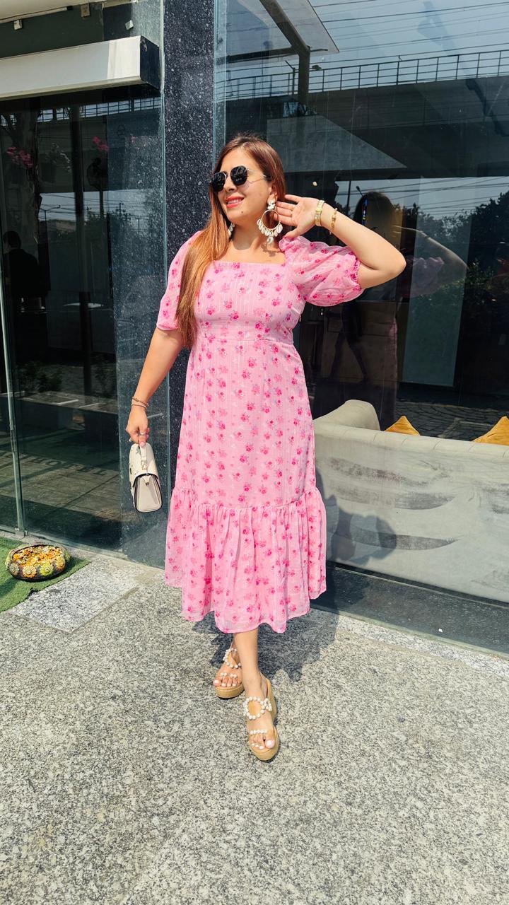 Pink Paradise Midi Dress