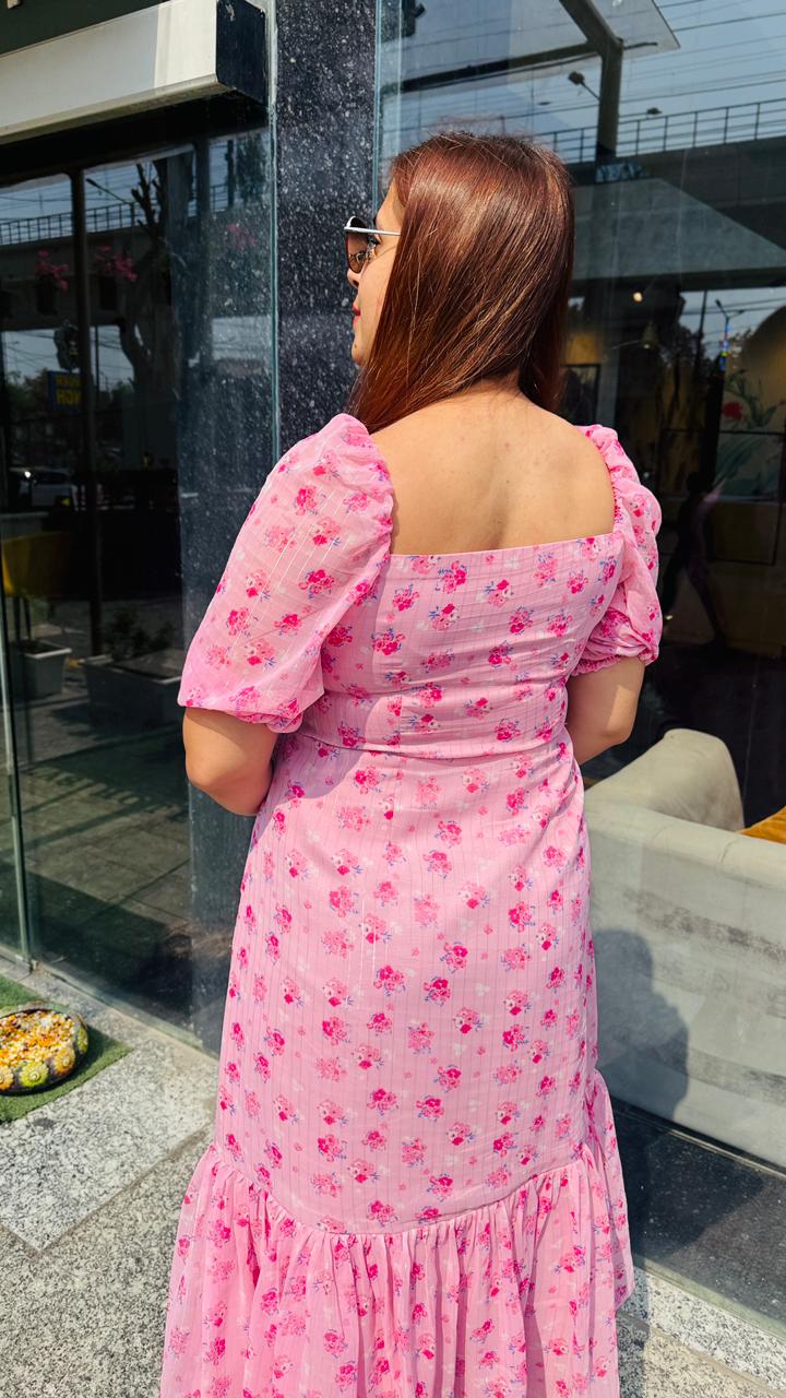 Pink Paradise Midi Dress