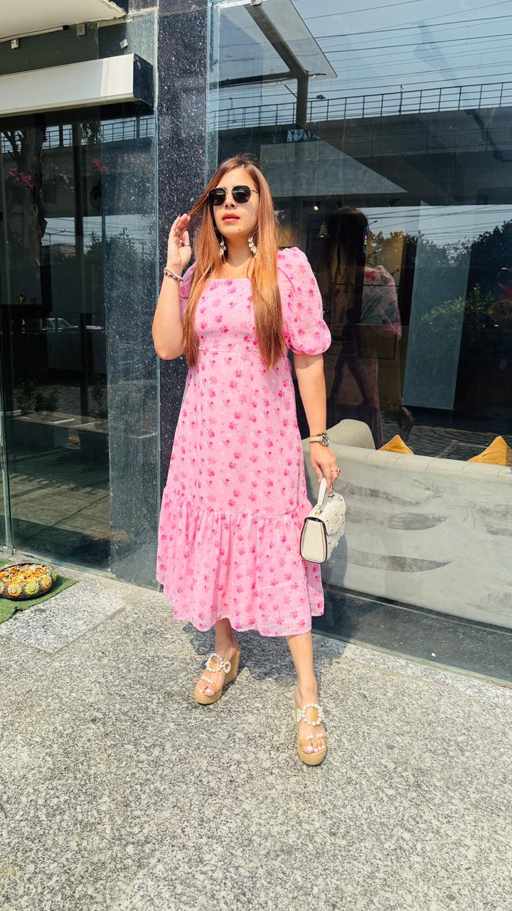 Pink Paradise Midi Dress