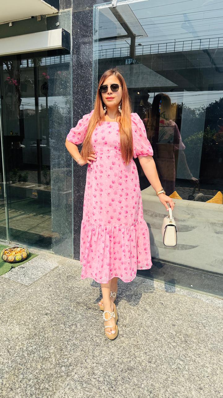 Pink Paradise Midi Dress