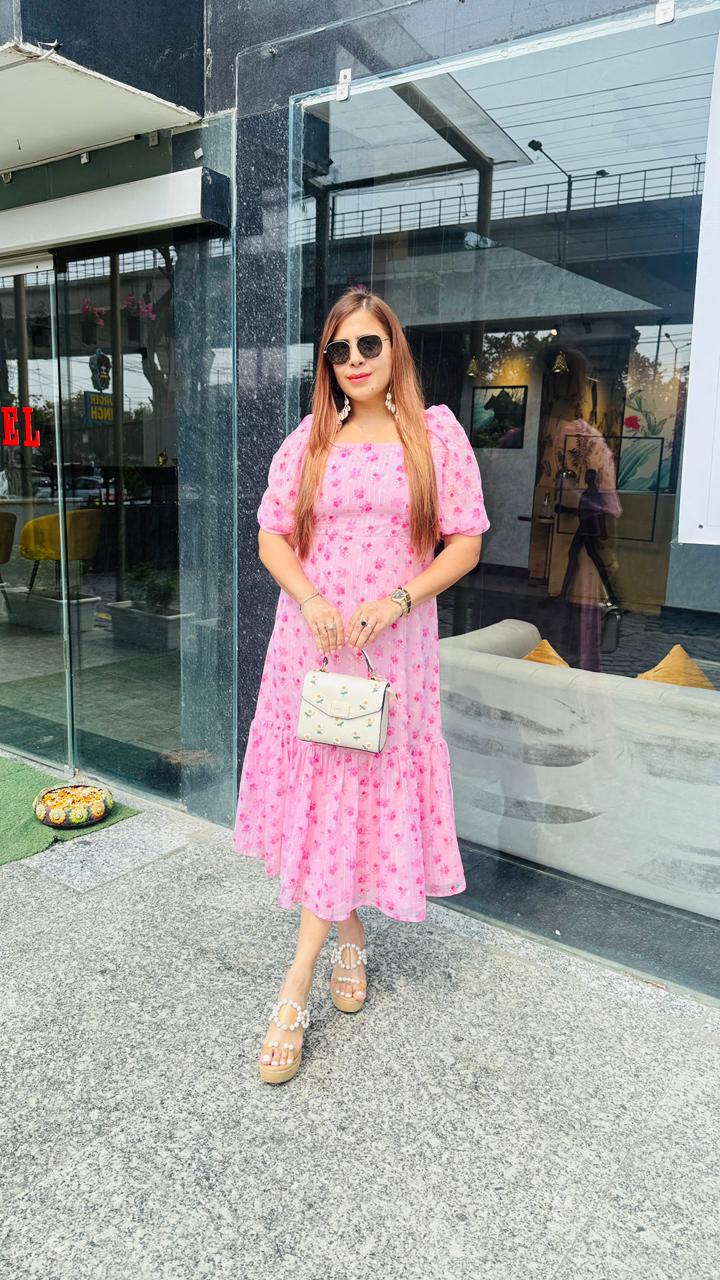 Pink Paradise Midi Dress