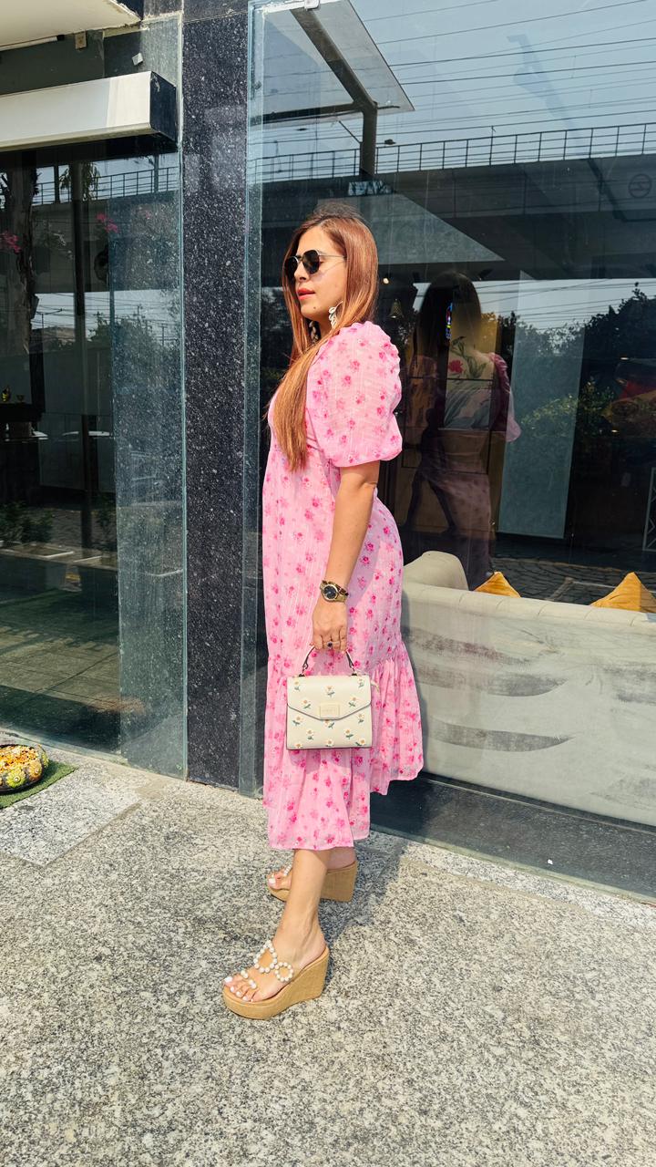 Pink Paradise Midi Dress