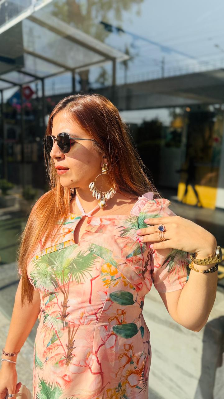 Peach Please Midi Dress