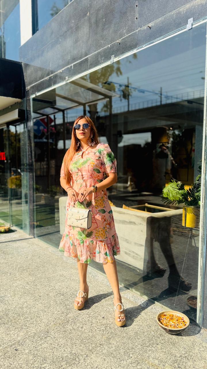 Peach Please Midi Dress