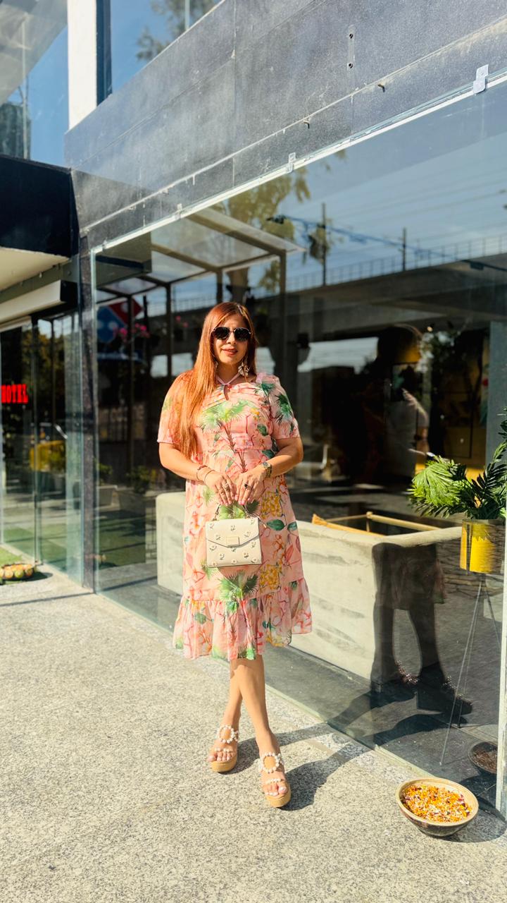 Peach Please Midi Dress