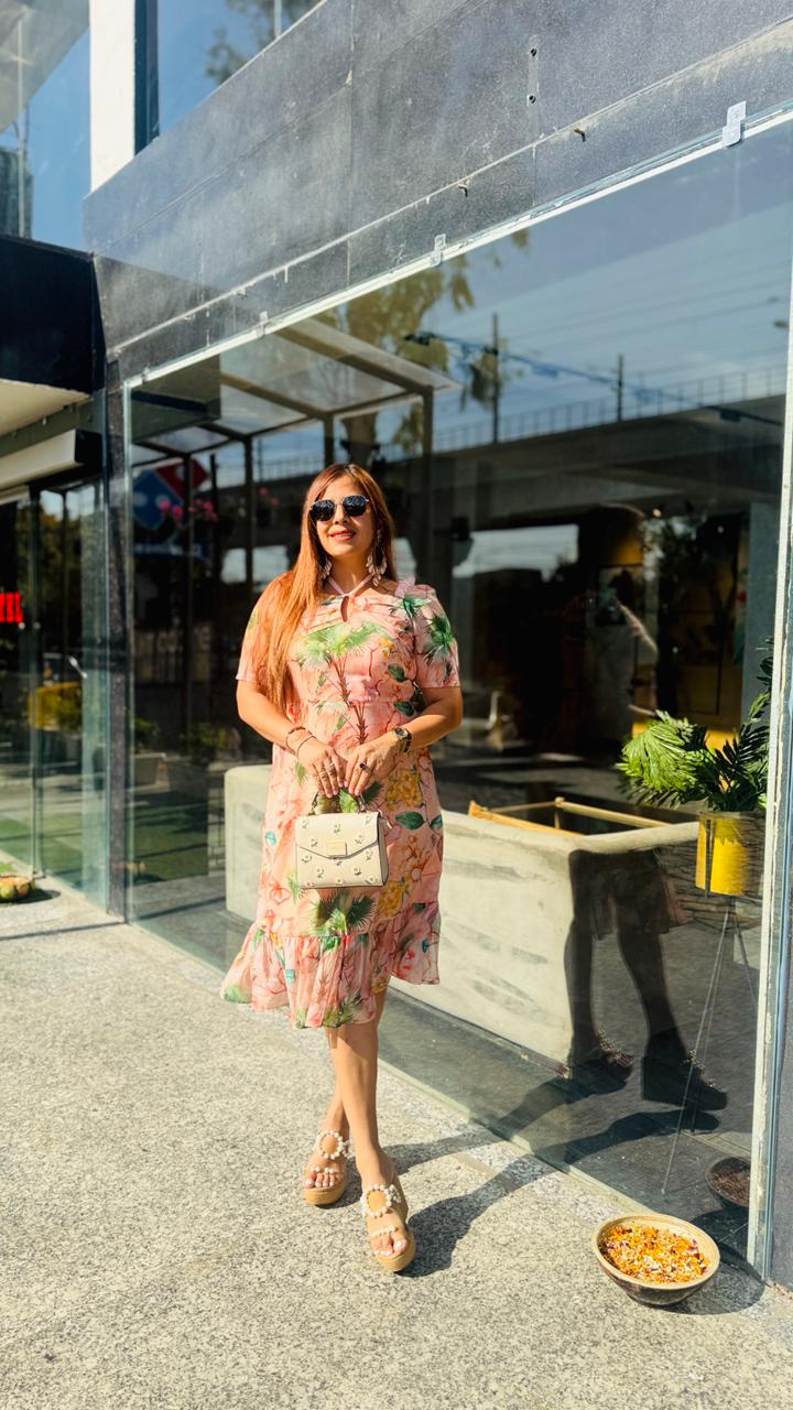 Peach Please Midi Dress