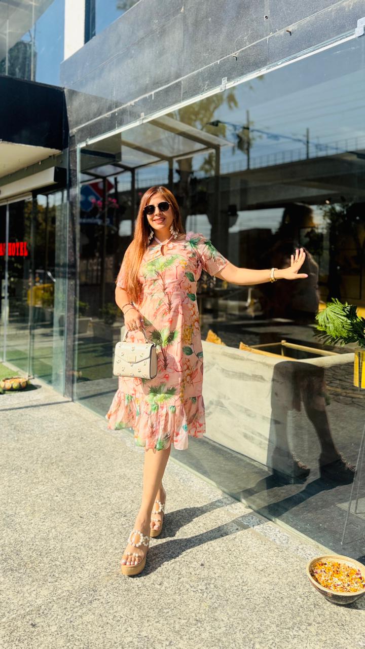 Peach Please Midi Dress