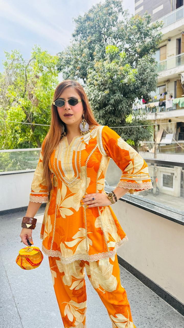 Sparkling Yellow Farshi Co-Ord