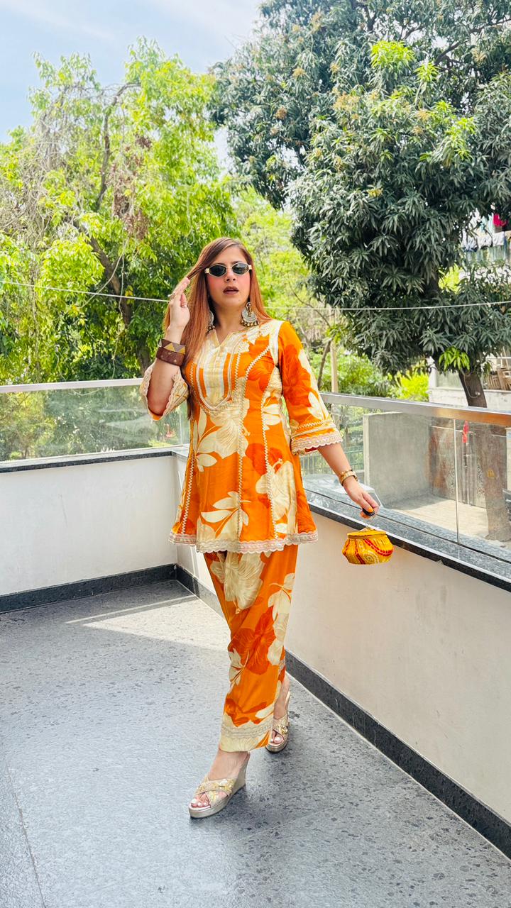 Sparkling Yellow Farshi Co-Ord